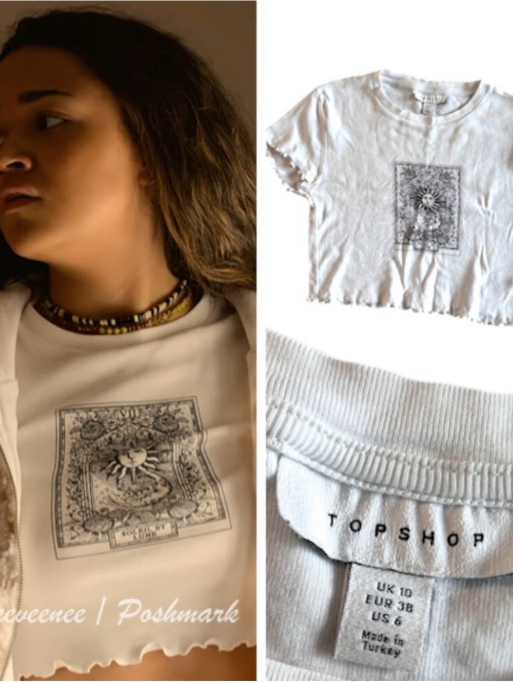 ASO KIARA CARRERA Topshop Mystical Moon Tarot Crop